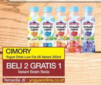 Promo Harga CIMORY Yogurt Drink Low Fat All Variants 250 ml - Yogya