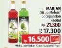 Promo Harga MARJAN Syrup Boudoin Cocopandan, Melon 460 ml - LotteMart
