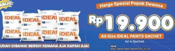 Promo Harga Ideal Adult Diapers Pants M1, XL1, L1 1 pcs - TIP TOP