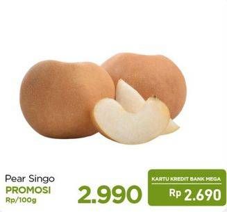 Promo Harga Pear Singo per 100 gr - Carrefour
