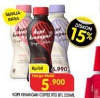 Kopi Kenangan Ready to Drink 220 ml Diskon 15%, Harga Promo Rp5.900, Harga Normal Rp6.990, Harga Mulai