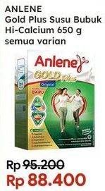 Promo Harga ANLENE Gold Plus Susu High Calcium All Variants 650 gr - Indomaret