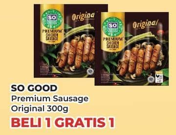 Promo Harga So Good Premium Sausage Original 300 gr - Yogya