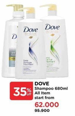 Promo Harga Dove Shampoo All Variants 680 ml - Watsons