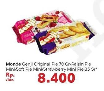 Promo Harga Genji Original Pie 70gr / Raisin Pie Mini / Soft Pie Mini / Strawberry Mini Pie 85gr  - Carrefour