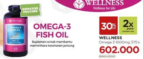 Promo Harga WELLNESS Omega 3 375 pcs - Watsons