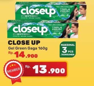 Promo Harga Close Up Pasta Gigi Everfresh Menthol Fresh 160 gr - Yogya