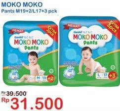 Promo Harga Genki Moko Moko Pants M19+2, L17+3  - Indomaret