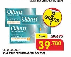 Promo Harga OILUM Collagen Soap Scrub Brightening per 3 box 85 gr - Superindo
