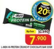 Promo Harga L-men Crunchy Chocolate Bar 25 gr - Superindo