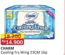 Promo Harga Charm Extra Comfort Cooling Fresh Wing 23cm 16 pcs - Alfamart