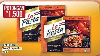 Promo Harga LA PASTA Royale Spaghetti Cheese Bolognese Sauce 102 gr - Hypermart