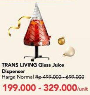 Promo Harga TRANS LIVING Glass Juice Dispenser  - Carrefour