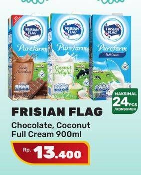 Promo Harga FRISIAN FLAG Susu UHT Purefarm Coconut Delight, Full Cream, Swiss Chocolate 900 ml - Yogya