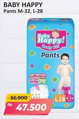 Promo Harga Baby Happy Body Fit Pants M32, L28 28 pcs - Alfamart