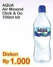 Promo Harga AQUA Air Mineral 750 ml - Indomaret