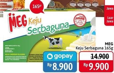 Promo Harga MEG Keju Serbaguna 165 gr - Alfamidi