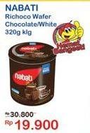 Promo Harga NABATI Wafer Chocolate, White 320 gr - Indomaret
