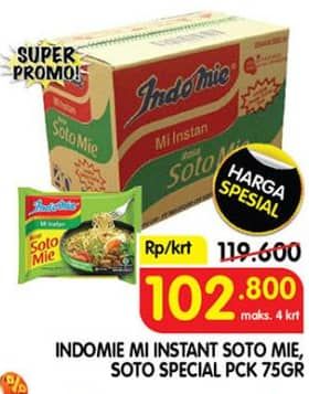 Promo Harga Indomie Mi Kuah Soto Mie, Soto Spesial per 40 pcs 70 gr - Superindo