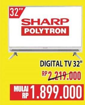 Promo Harga SHARP/POLYTRON Digital TV 32"  - Hypermart