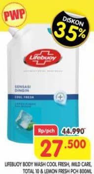 Promo Harga Lifebuoy Body Wash Cool Fresh, Mild Care, Total 10, Lemon Fresh 800 ml - Superindo