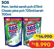 Promo Harga SOS Pembersih Lantai Sereh 700 ml - Hypermart
