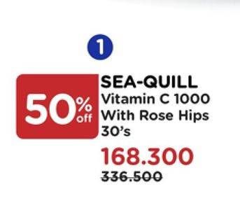 Promo Harga Sea Quill Vitamin C-1000 with Rose Hips 30 pcs - Watsons