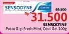 Promo Harga Sensodyne Pasta Gigi Fresh Mint, Cool Gel 100 gr - Alfamidi