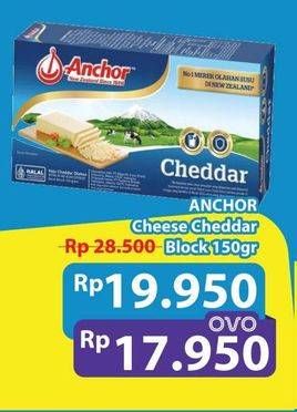 Promo Harga Anchor Cheddar Cheese 150 gr - Hypermart
