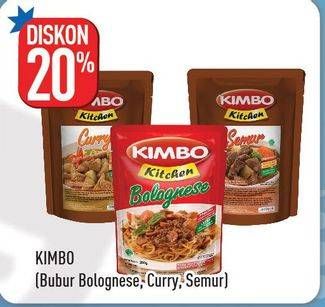 Promo Harga KIMBO Kitchen Bubur Bolognese, Semur, Curry  - Hypermart
