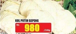 Promo Harga Kol Putih Gepeng per 100 gr - Hari Hari