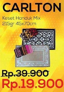 Promo Harga CARLTON Keset Handuk Mix 45x70cm 215 gr - Yogya