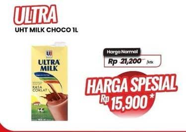 Promo Harga Ultra Milk Susu UHT Coklat 1000 ml - Carrefour