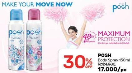 Promo Harga POSH Perfumed Body Spray 150 ml - Guardian