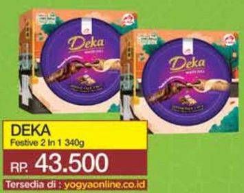 Promo Harga Dua Kelinci Deka Wafer Roll Festive Pack 2 In 1 350 gr - Yogya