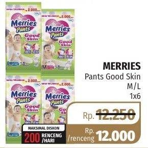 Promo Harga Merries Pants Good Skin per 6 pcs - Lotte Grosir