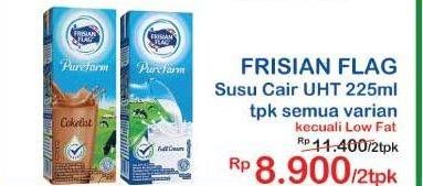 Promo Harga FRISIAN FLAG Susu UHT Purefarm Full Cream, Swiss Chocolate 225 ml - Indomaret