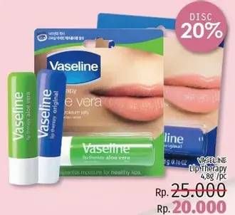 Promo Harga VASELINE Lip Therapy  - LotteMart