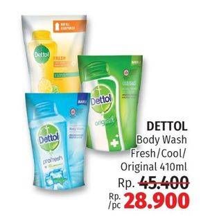 Promo Harga Dettol Body Wash Fresh, Cool, Original 410 ml - LotteMart