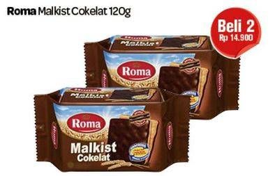 Promo Harga ROMA Malkist Cokelat per 2 pcs 120 gr - Carrefour