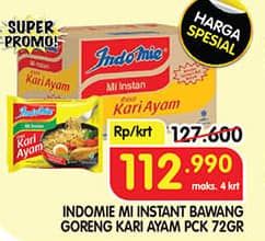 Promo Harga Indomie Mi Kuah Kari Ayam per 40 pcs 72 gr - Superindo