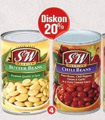 Promo Harga SW Butter Beans 430 gr - Carrefour