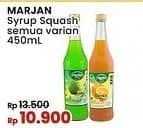 Promo Harga Marjan Syrup Squash All Variants 450 ml - Indomaret