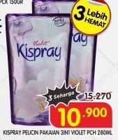 Promo Harga Kispray Pelicin Pakaian Violet 280 ml - Superindo