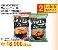Promo Harga MR HOTTEST Maitos Tortilla Chips All Variants 140 gr - Indomaret