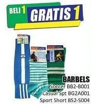 Promo Harga BARBELS Kaos Kaki Sock CA Sport BG2A001, B001, Sport Short BS2-S004  - Hari Hari