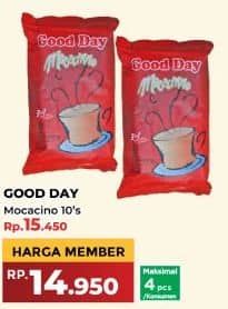 Promo Harga Good Day Instant Coffee 3 in 1 Mocacinno per 10 sachet 20 gr - Yogya