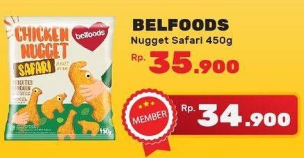 Promo Harga BELFOODS Nugget Chicken Nugget Safari 450 gr - Yogya