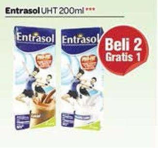 Promo Harga ENTRASOL Susu UHT per 2 box 200 ml - Carrefour