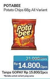 Promo Harga POTABEE Snack Potato Chips All Variants per 2 pcs 68 gr - Alfamidi